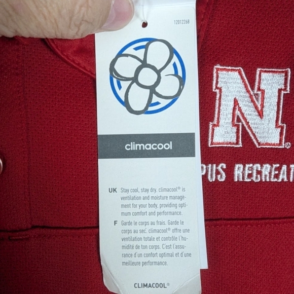 Adidas Nebraska Huskers campus recreation size large NWT polo - Picture 6 of 14